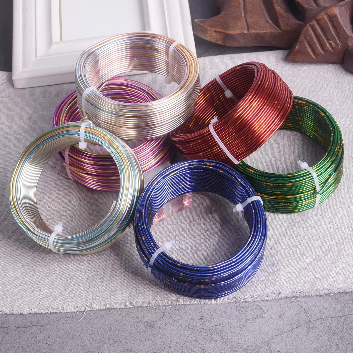 1 Roll 2mm 12Gauge 23meters Aluminum Soft Metal Crafts Beading Wire For Jewelry Making DIY Craft Findings