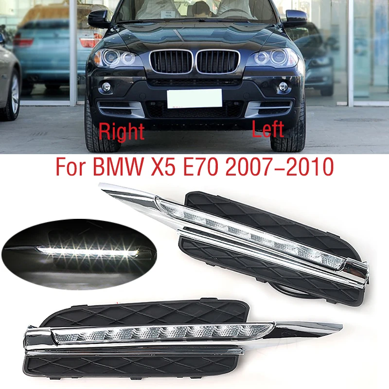 2 sztuk dla BMW X5 E70 2007 2008 2009 2010 samochodów 8led zderzak przedni DRL światła do jazdy dziennej światła przeciwmgielne