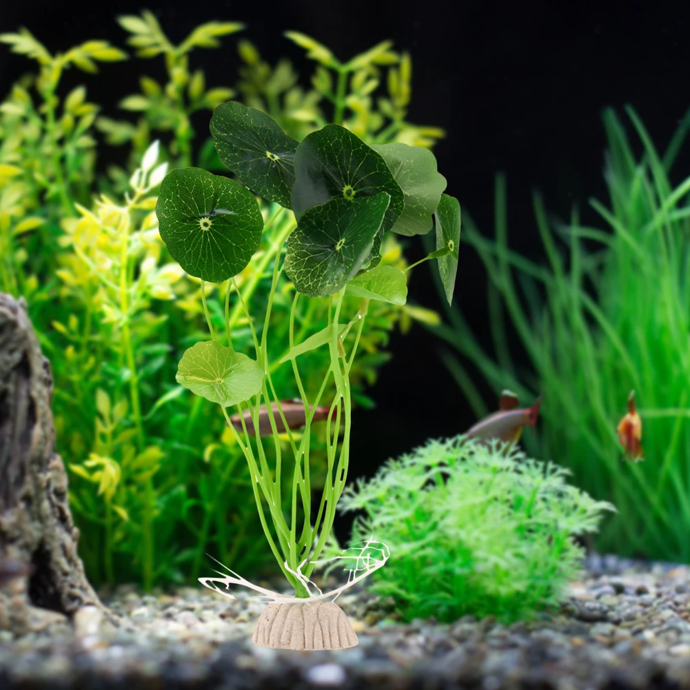 Artificial Lotus Leaf Aquarium Grass: Vivid and Non-toxic Garden Decoration