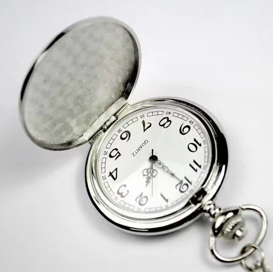 Glossy laser lettering vintage reversible light quartz pocket watch Bosera casual pocket watch