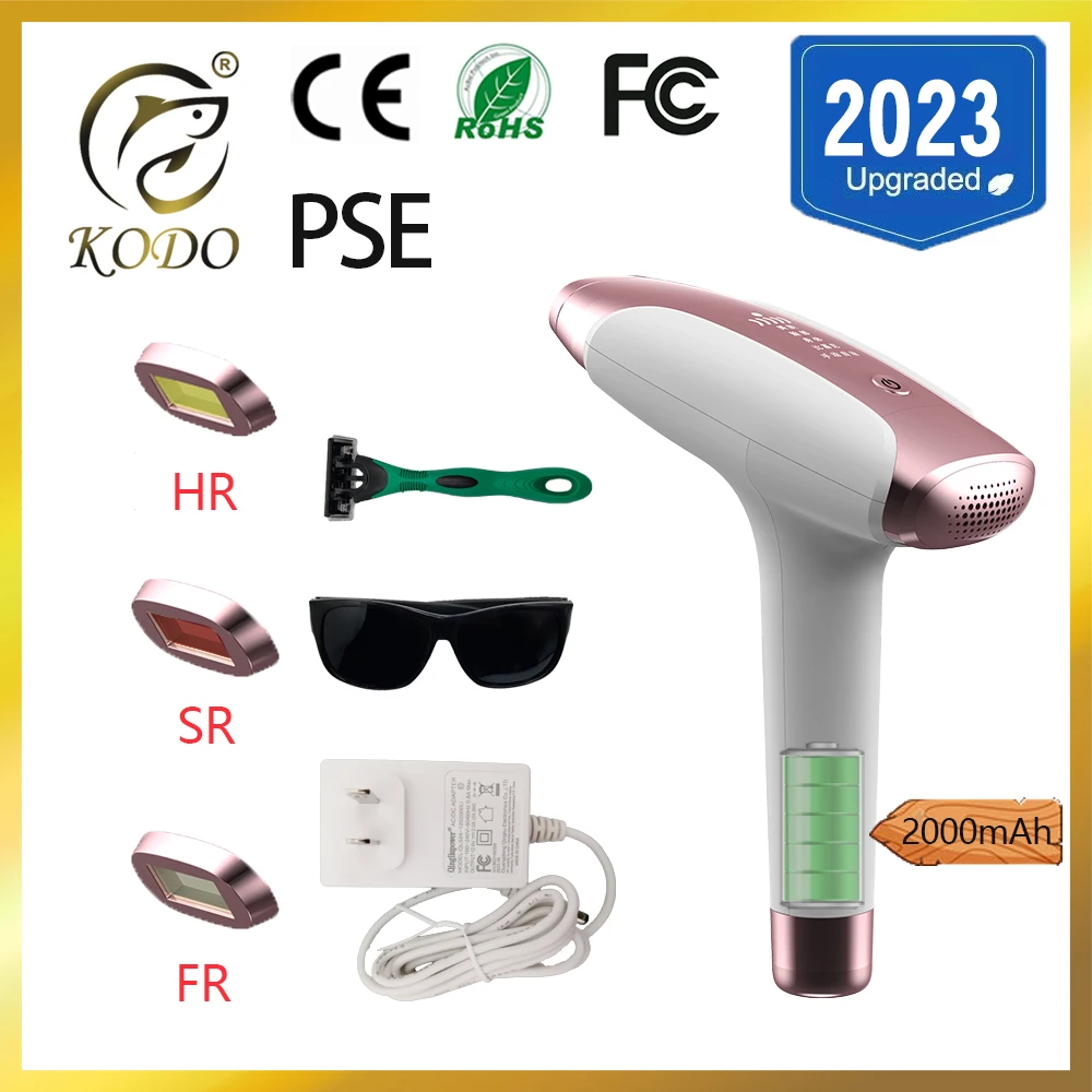 Kodo 2023 Nuova Ricarica Depilazione Laser Dropshipping Vendita Calda Epilatore Laser Permanente Ipl Indolore Fotoepilatore 999999 Flash