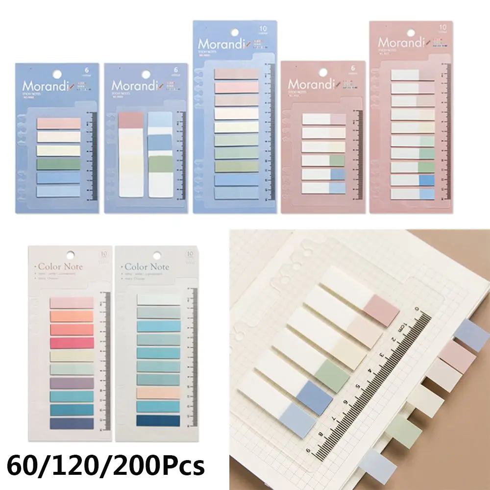 60/120/200pcs Novelty DIY Tab Strip Label Index Flags Office Supplies Sticky Notes Memo Pad Loose-leaf Paster Sticker