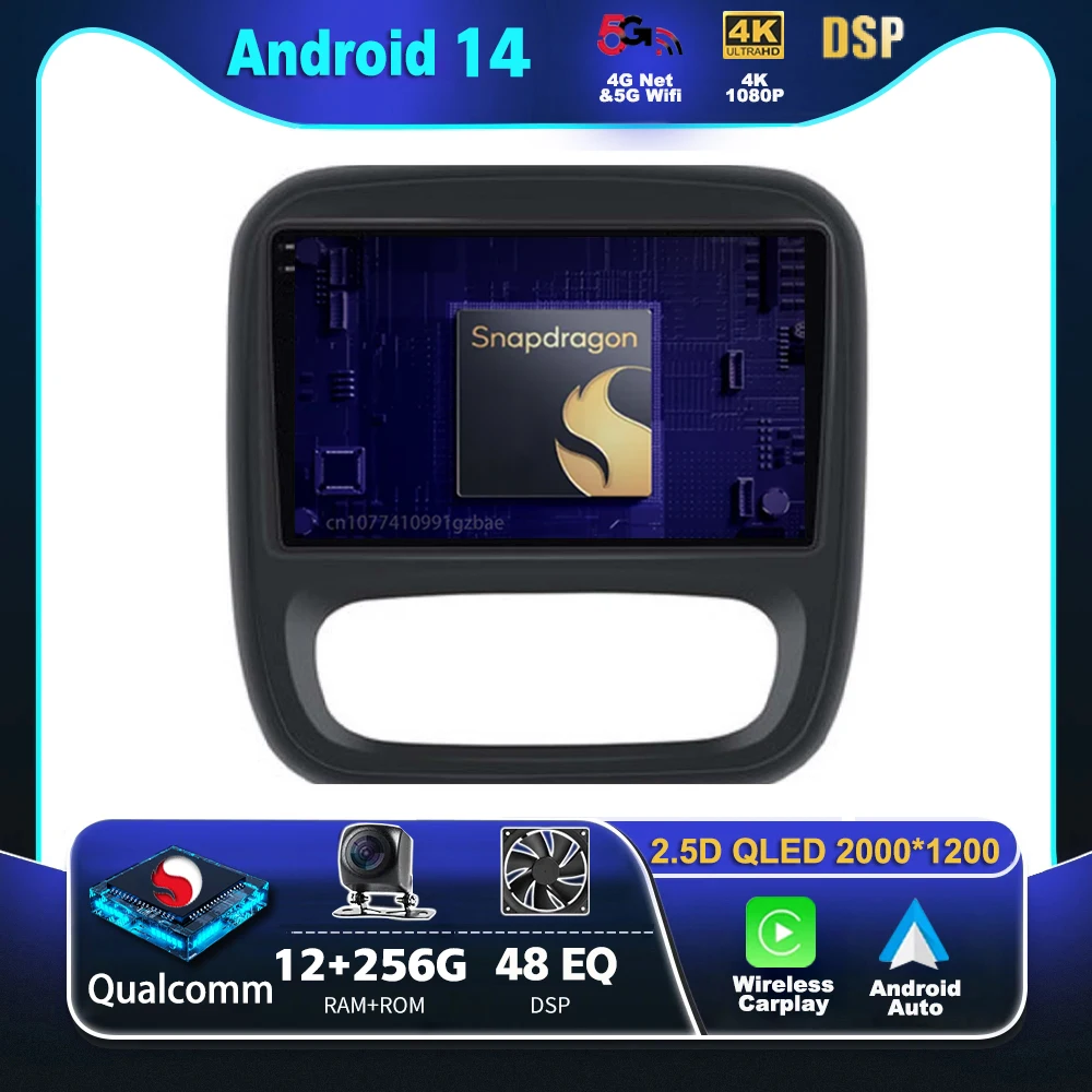 

Android 14 Carplay Car Radio For Renault Traffic 3 2014 - 2021 For Opel Vivaro B 2014 - 2018 Multimedia Video Player GPS Stereo
