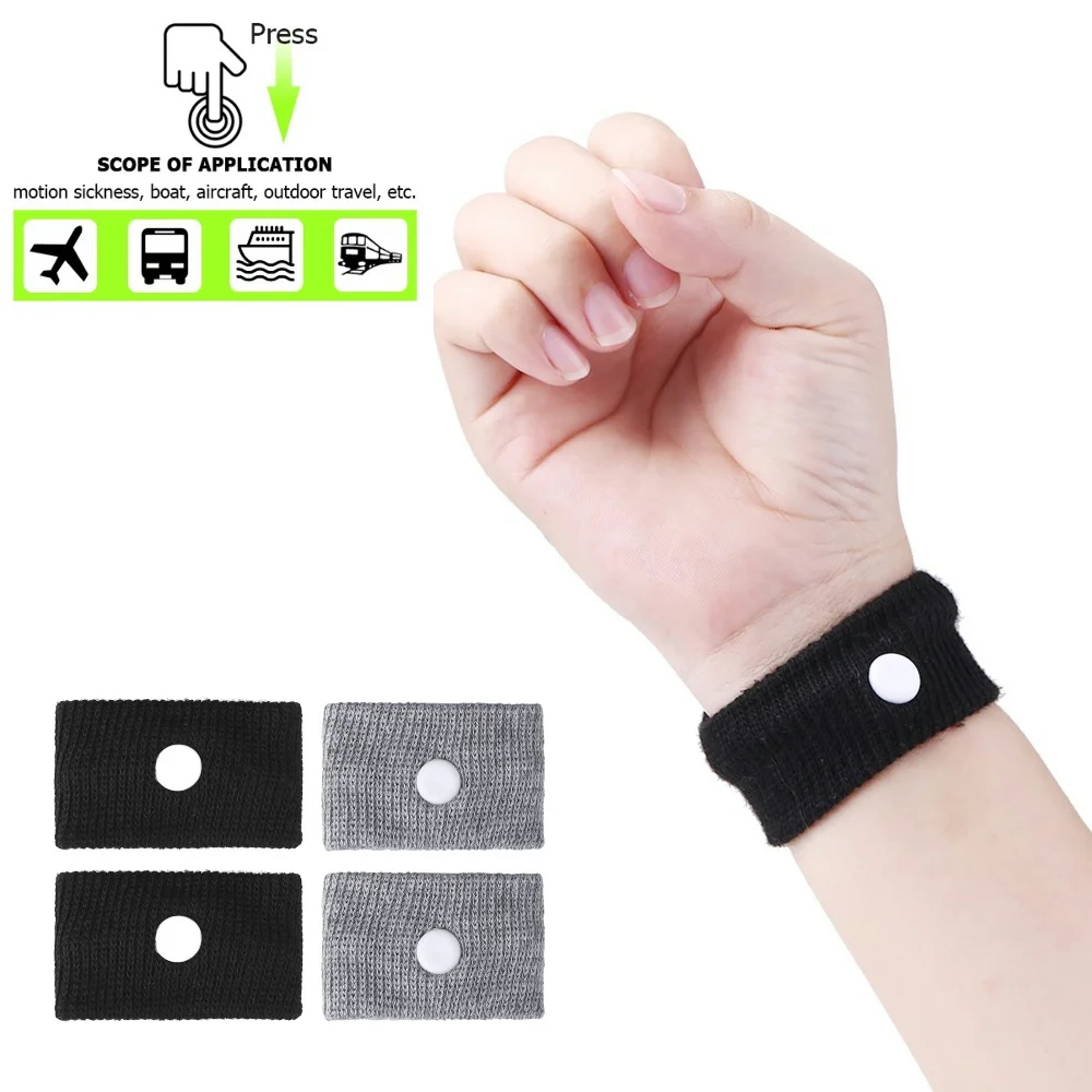 Travel Morning Sickness Wrist Band Anti Nausea Car Van Sea Plane Wristband Anti-motion Sickness Bracelet Strap Boats 1Pair anti motion sickness wristband