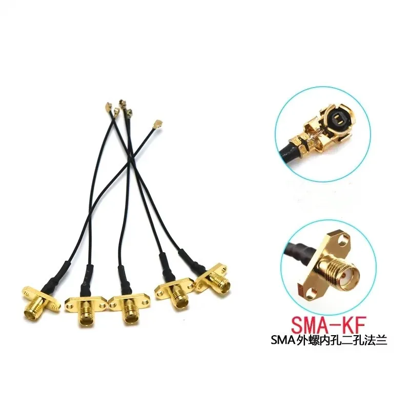 Lot de 5 câbles IPX à SMA-K 2K pour FPV, longueurs 5, 10, 15, 20 et 30 cm, disposés en éventail.