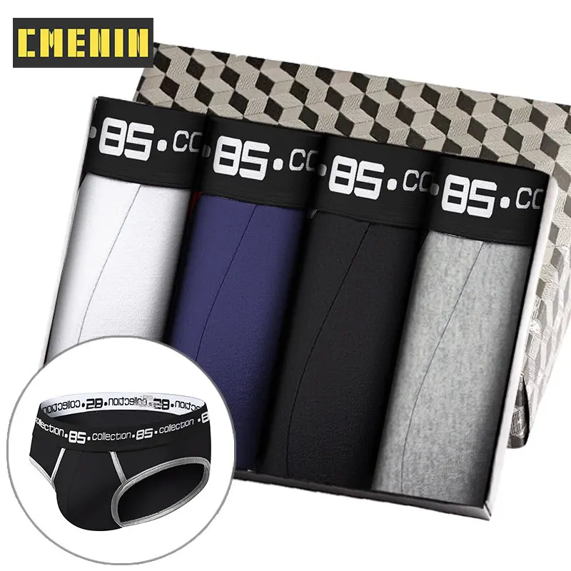 

Мужские трусы джоки CMENIN, черные мягкие трусы брифы из хлопка, нижнее белье для мужчин, внутренняя одежда для мужчин, 4 шт./лот, 2022