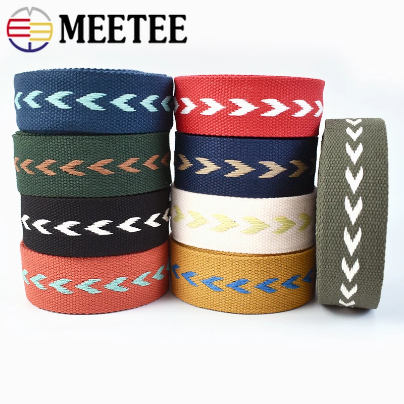 

5Meters Polyester Jacquard Webbing Tape 38mm Cotton Ribbon Decorative Bag Strap Belt Garment Bias Binding DIY Sewing Accessories