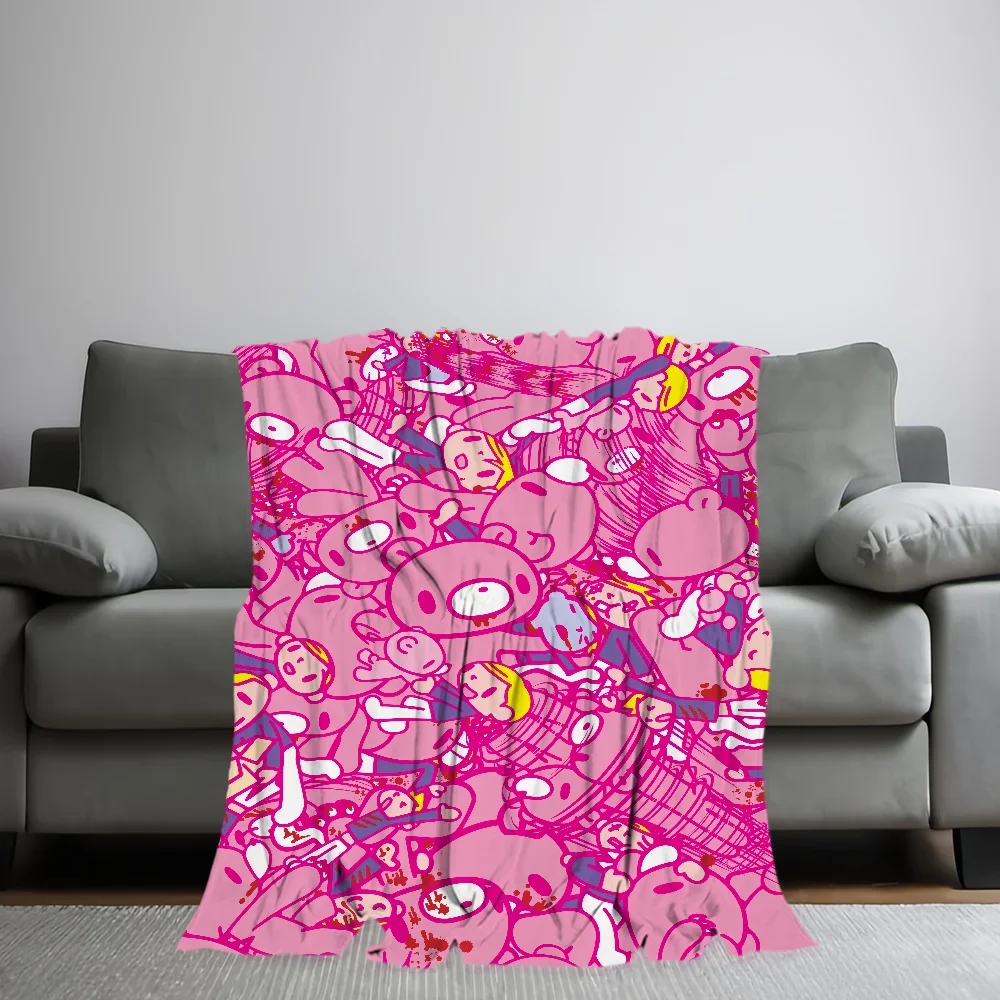 Pink Cartoon G-Gloomy Bear cute Blanket Skin friendly comfort warm soft plush blanket suitable sofa living room office bedroom 2