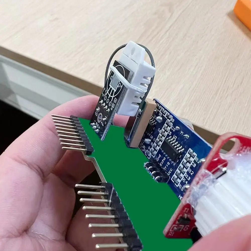 

5 In 1 Development Board For Flipper Zero FM GPS Ultrasonic Sensor 3W LED Temperature Sensor Multi-function Board