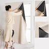 100% Blackout Curtain Self Adhesive Punch Free Bedroom Sunshade Insulation Privacy Window Curtain Door Balcony Sun Protection 1