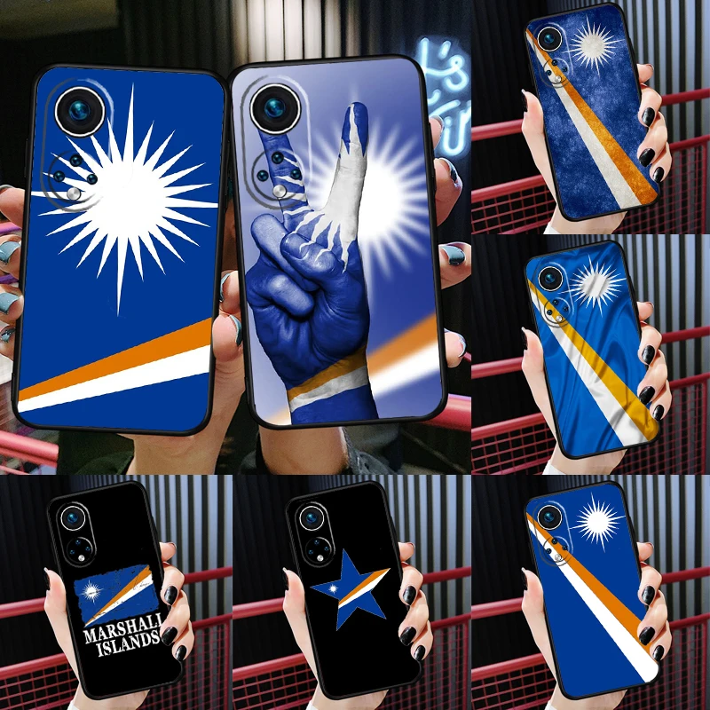 Custodia Per Bandiera Delle Isole Marshall Per Huawei Honor Magic 5 Lite X7 X8 X9A 50 70 P20 P40 P30 Pro P Smart Nova 9 5T Cover