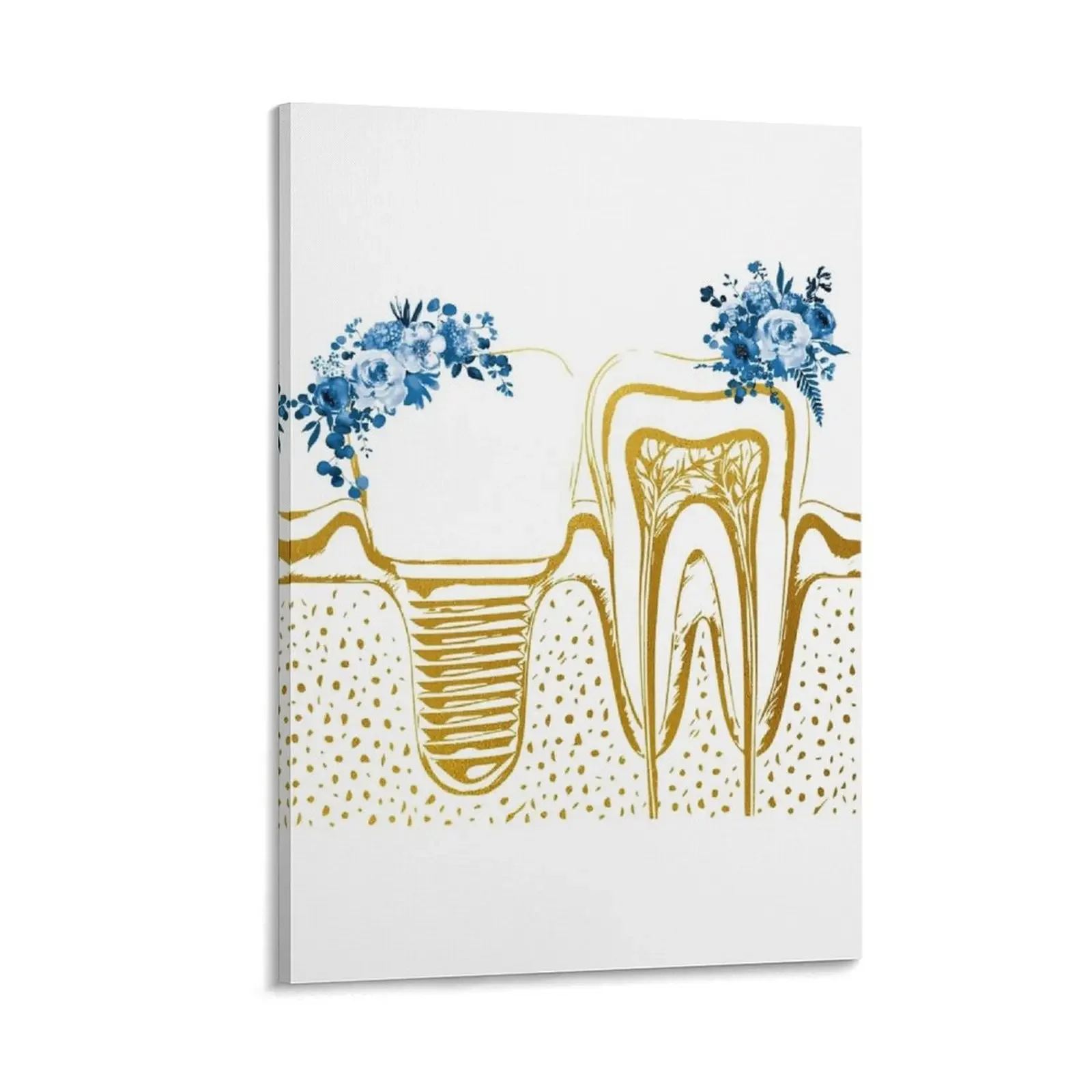 

Human teeth and dental implant Canvas Painting bedroom decoration poster aesthetic