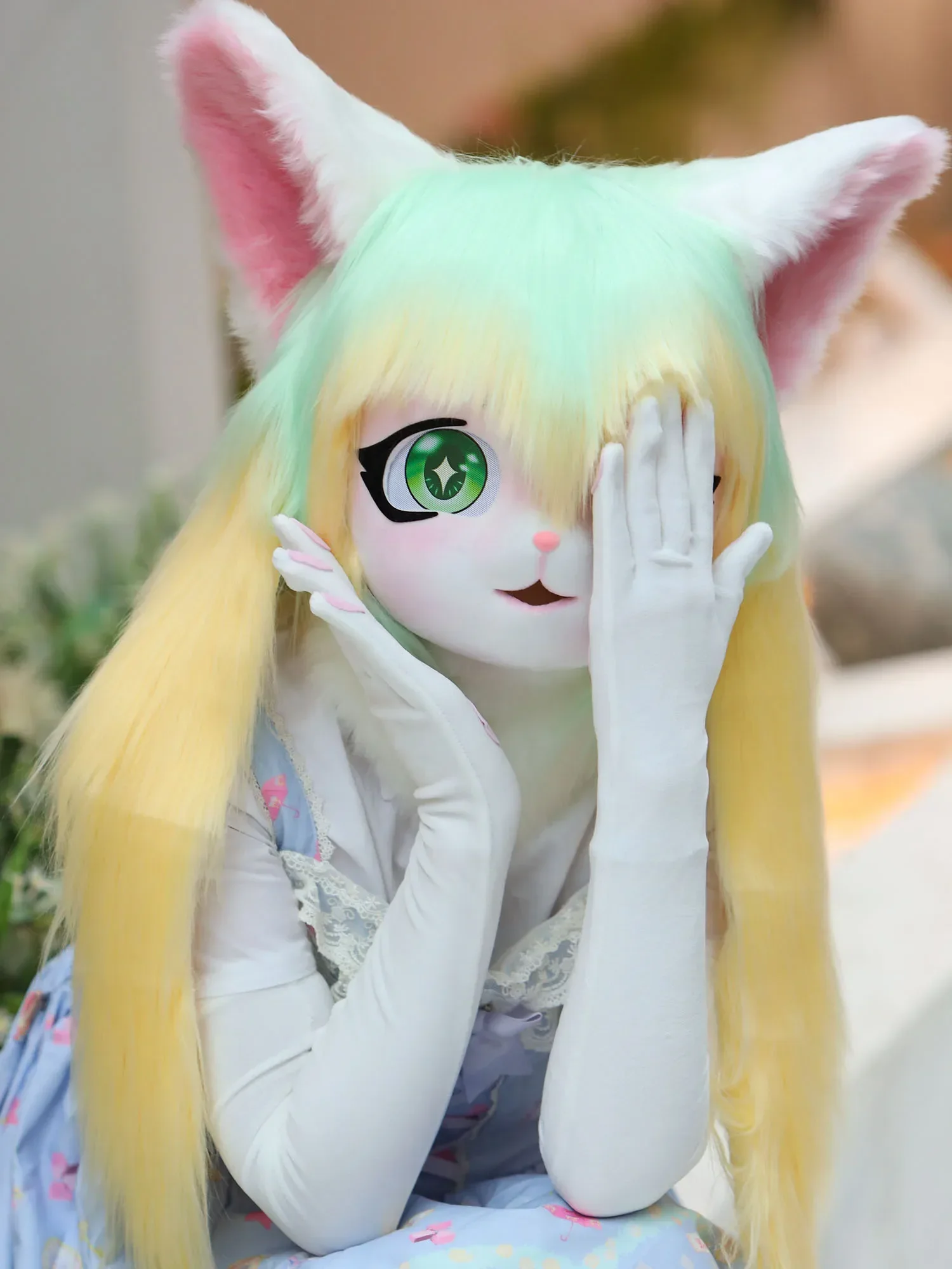 Fursuit Cosplay Headset Furry Costume Paw Head Base Comiket Furry Kig Kigurumi Animal Cat Rabbit Doll Beast Mask Cosplay Costume