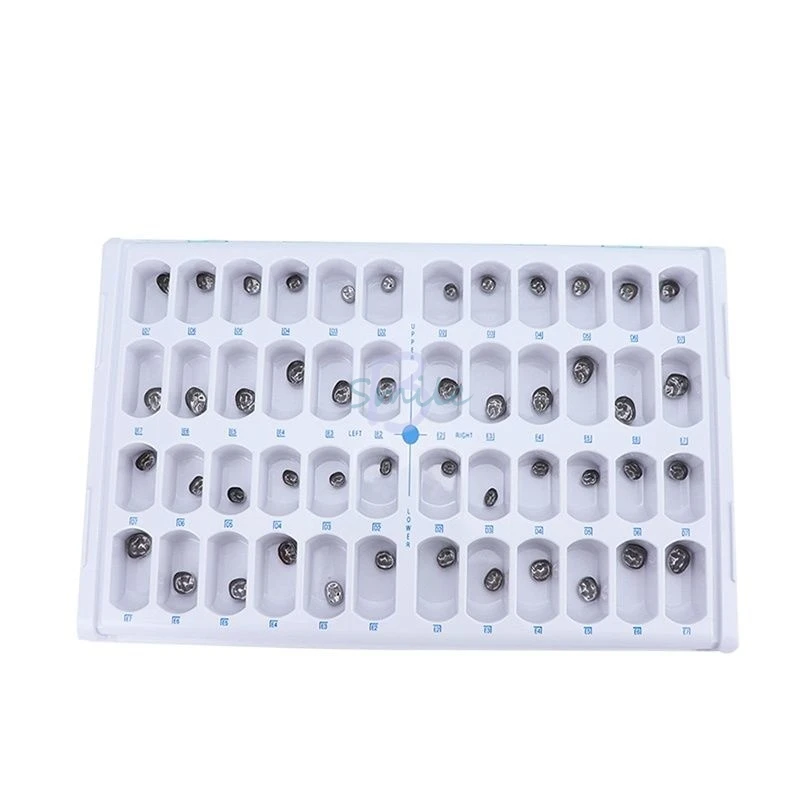 

High quality 48Pcs/Box Dental Kids Crowns Teeth Primary Molar Preformed Stainless Steel Temporary Crown For Dentistry Ortho