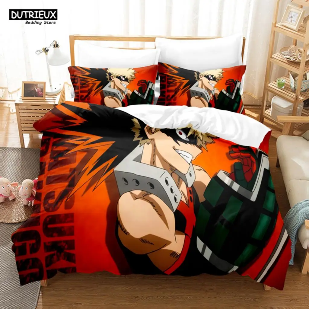 

My Hero Academia Bedding Set Japan Anime Comfortable Quilt Cover Single Double Queen Twin Full Size Duvet Cover Teens Bed Linen