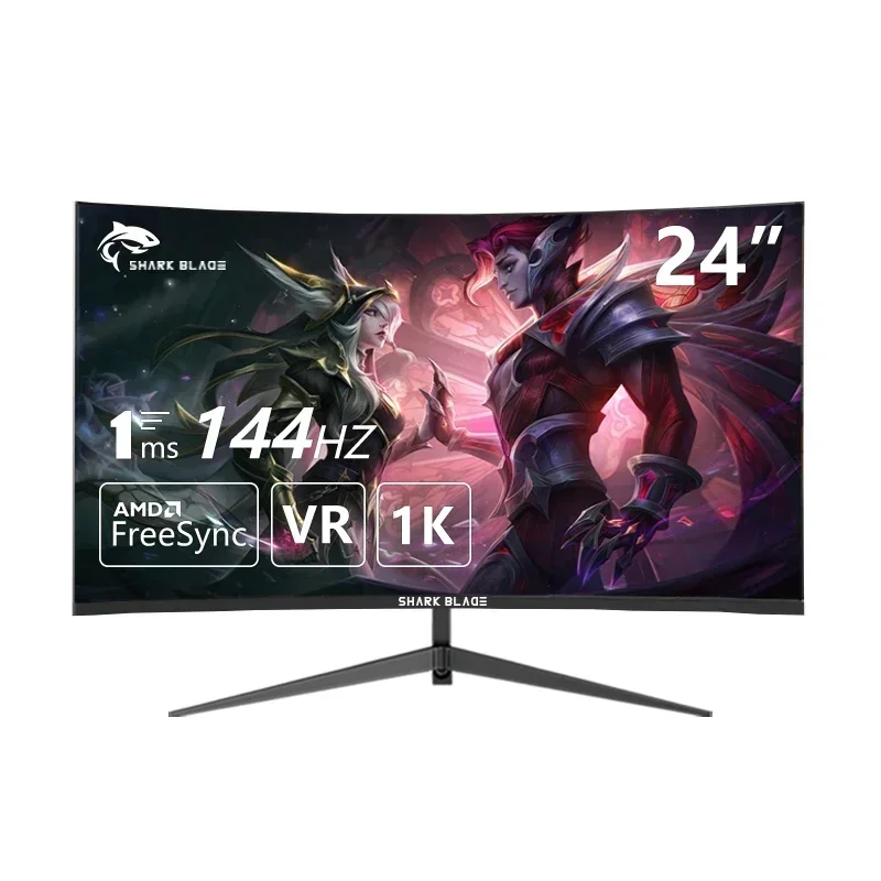 24 "Ips 144Hz Monitor Gamer 1080P Hd Gaming Pc Lcd Monitor Schermo Curvo Per Display Desktop 1Ms Hdmi