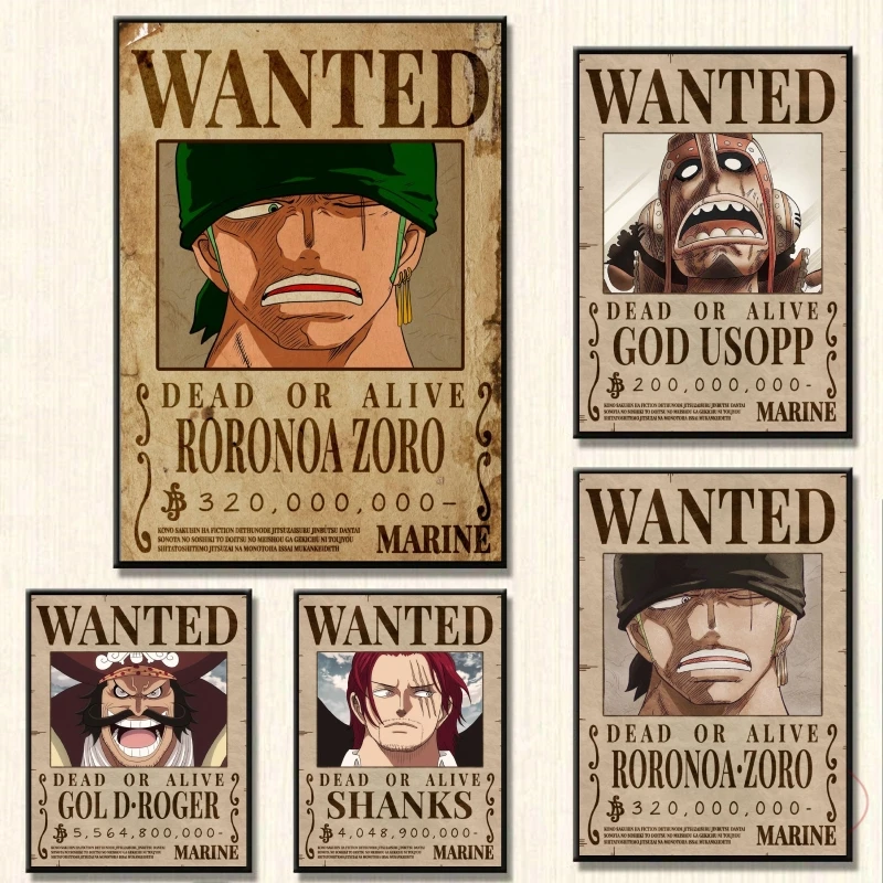 One Piece anime Wanted Poster - Shanks Bounty official merch