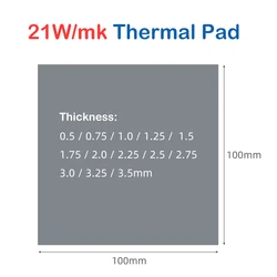 High - Performance Soft Thermal Silicone Pad for Superior Heat Dissipation (21w 100 X 100)