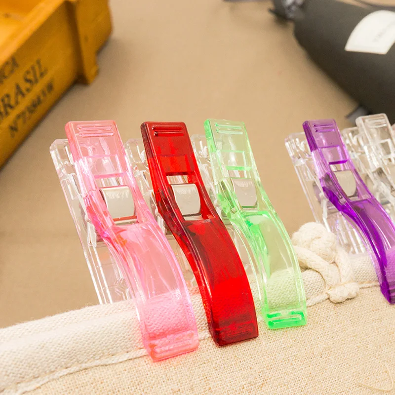 Sewing Clips Plastic Handmade DIY Crafts Clothing Crocheting Knitting Multi-purpose Safety Clips Binding Clips Paper 50PCS 55MM