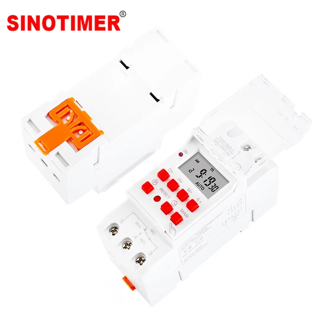 AC 220V 25A minuterie programmable numérique Rail Din minuterie  électronique contrôleur de commutateur de temps avec