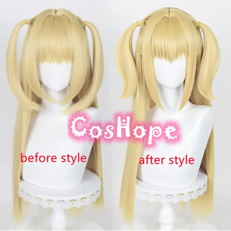 Misa Amane Cosplay Wig Women 70cm Long Golden Wig Cosplay