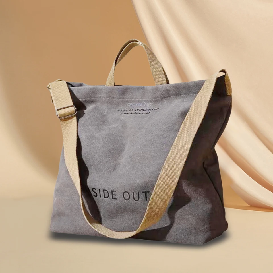 Borsa A Tracolla In Tela Unisex | Casual Con Cerniera E Tracolla Regolabile 36x36 Cm