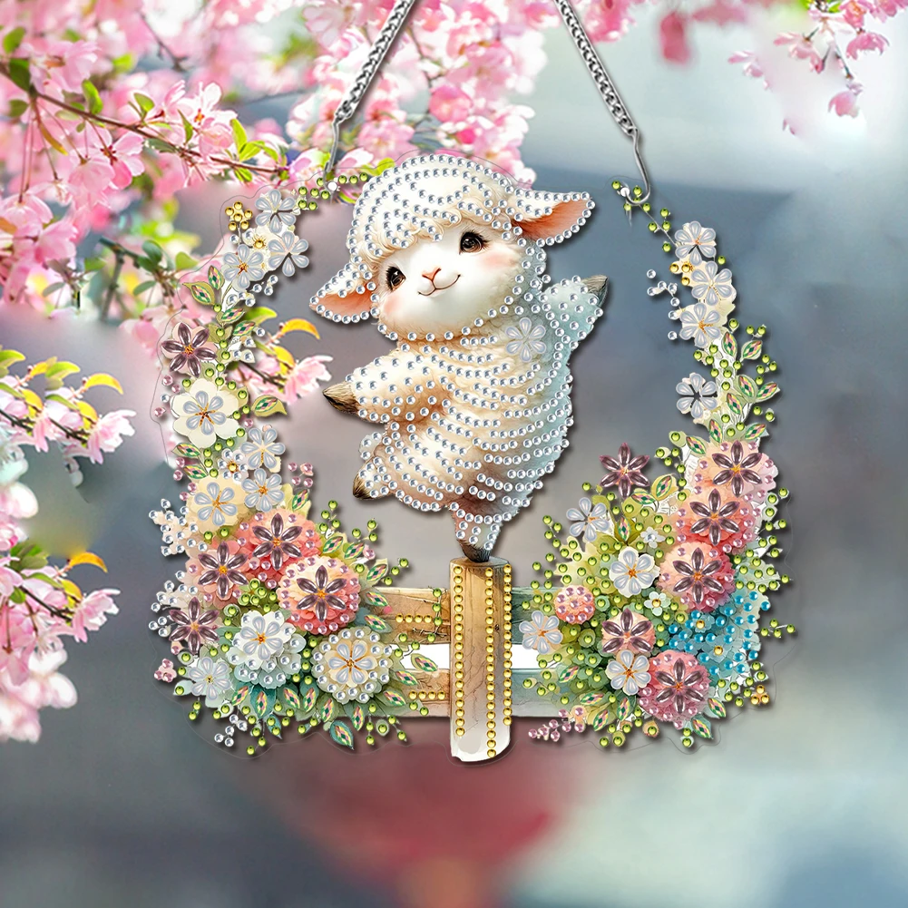 Acrylic Animal Shoes Flower 5D DIY Diamond Painting Dots Pendant Rhinestone Diamond Art Window Pendants for Garden Window Decor diamond painting diamond art painting kit diamond painting set
