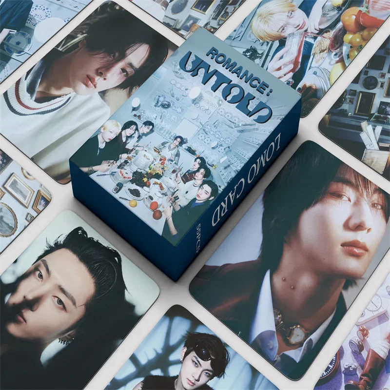 Kpop Idol Boy Group New Album ROMANCE:UNTOLD lomo cards JUNGWON HEESEUNG JAY SUNOO SUNGHOON NI-KI Photocards Fans Gift 55Pcs