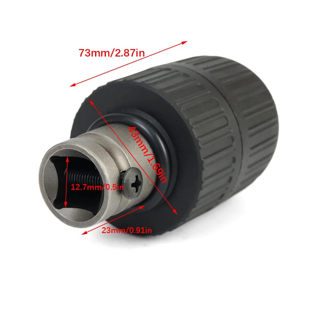 

2-13mm Precise Keyless Drill Chuck Converter 1/2"-20UNF Thread Quick Change Adapters SDS-Plus Shank 1/4" Hex