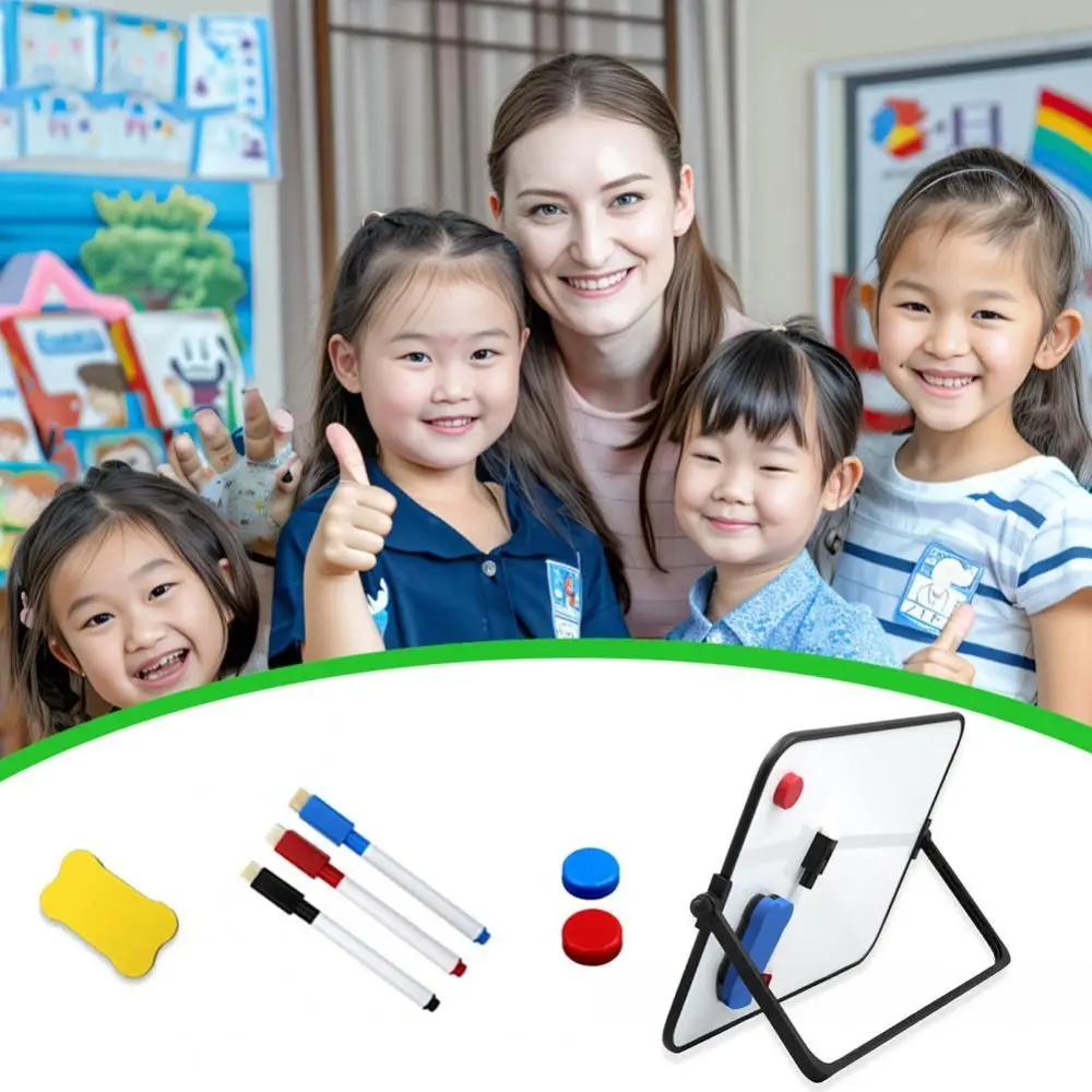 New Erasable Dry Erase White Board Portable with Stand White Board Easel Double-Sided Magnetic Whiteboard For Work School - 2