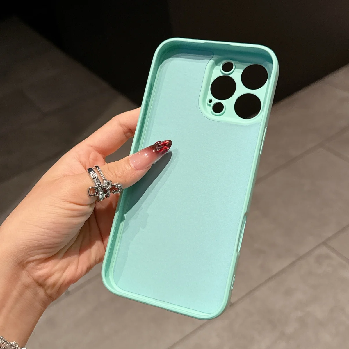 360° Rotating Liquid Silicone Case with Ring Kickstand and Grip Bracket