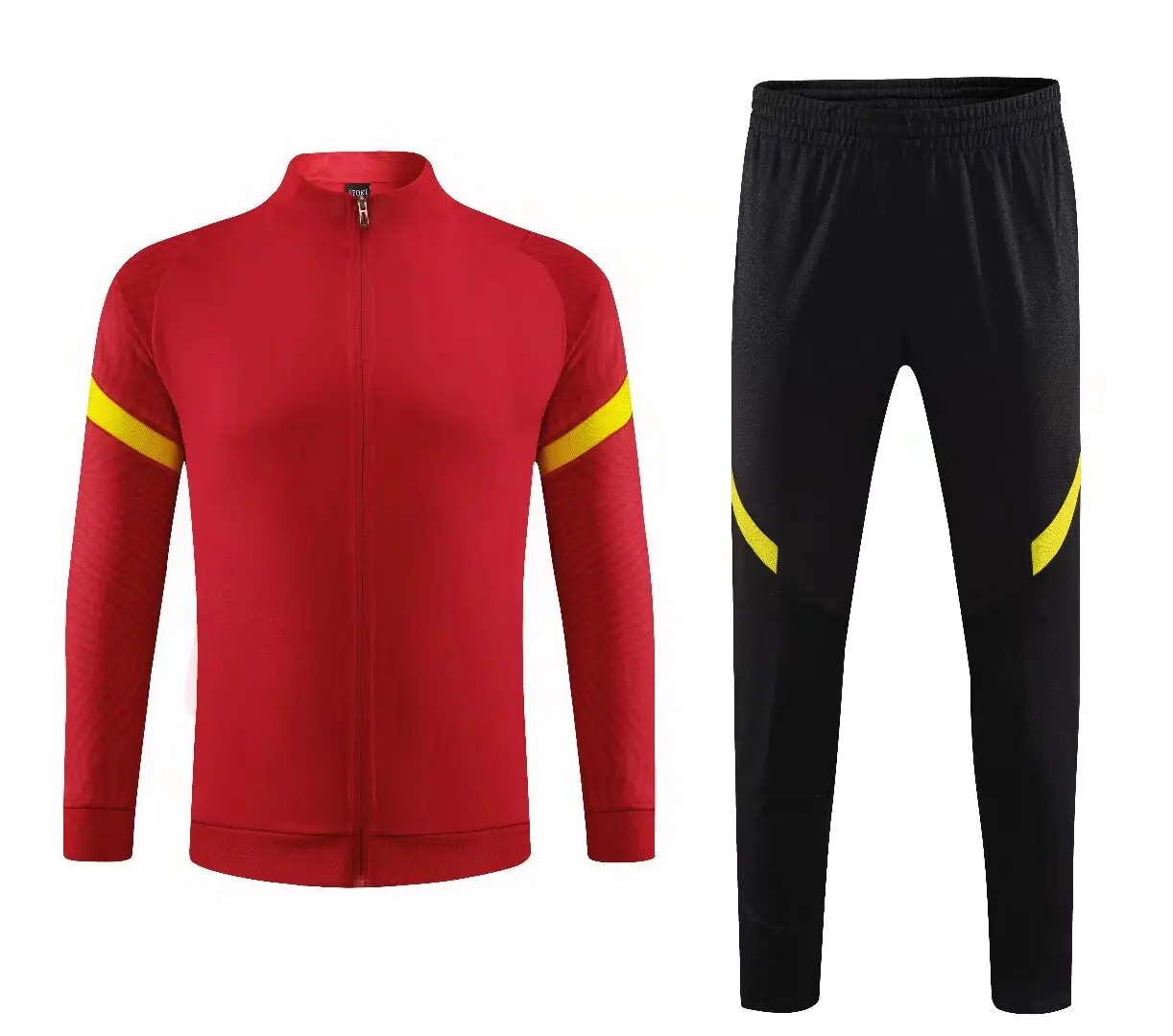 new Men tennis sports set072 Fans shirt soccer Half Zipper Jacket Training wear games Jerseys Kit Tops and trousers
