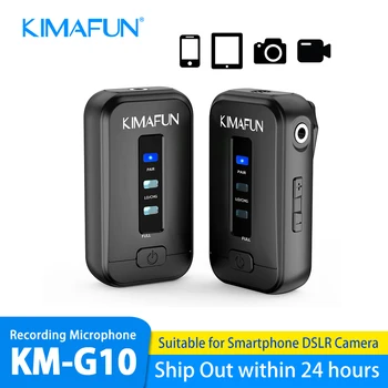2.4GHz 무선 클립 온 마이크 시스템, Lavalier & 수신기, DSLR 카메라 및 스마트 폰용, 유튜브 녹음 브이로그용