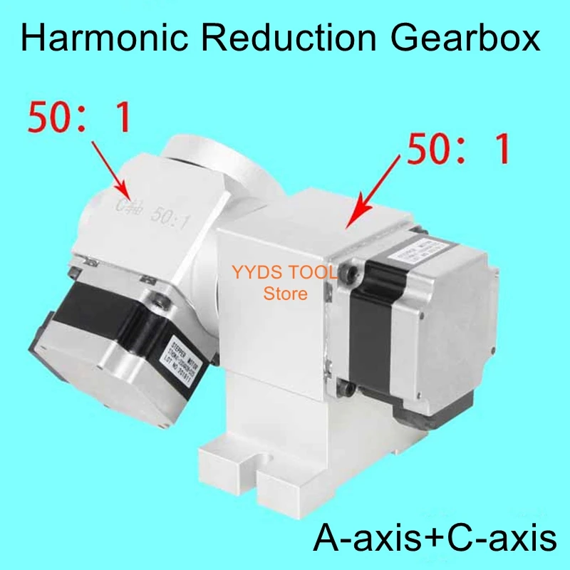 5-axis CNC indexing head Indexing head Indexing disk Harmonic reduction gearbox 14-50 (no backlash)