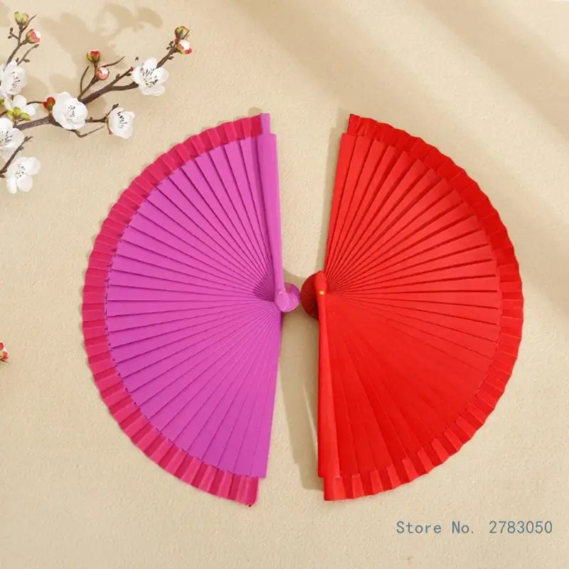 Spanish Wood Foldings Fan Solid Color Plain Modern Classical Vintage Wooden Hand Fan for Dance Perfornamnces Party Gift