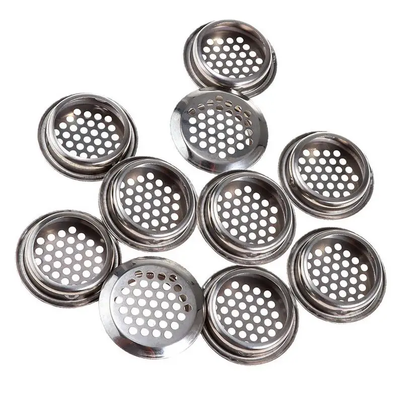 10pcs/set Cabinet Stainless Steel Vent Round Vent Mesh Ventilating Hole For Cabinet Kitchen Bathroom Accessories