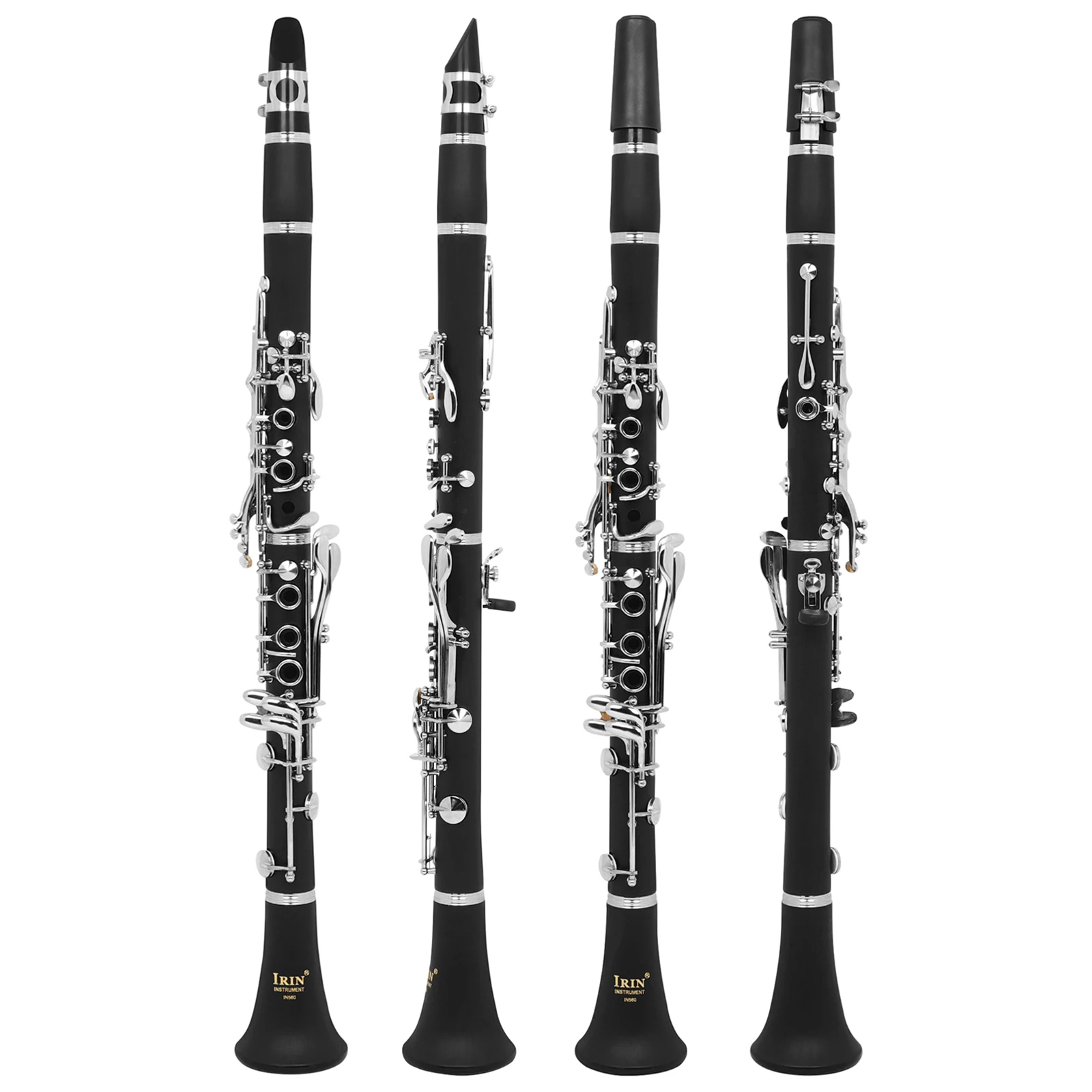 IRIN IN570 Clarinet 17 Key Bb Clarinet Black Professional Woodwind Instrument Bakelite Wood Clarinette with Box Reed Accessories