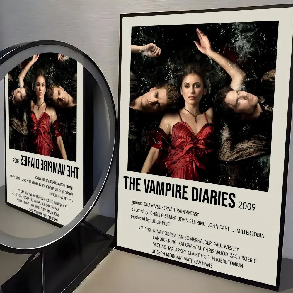 Klassischer Film-Poster „The V-Vampire Diaries“ für Heimdekoration, Inneneinrichtung, Bar, klebrige Wandkunst, Druck, wasserfeste Raumdekoration – Detail 5