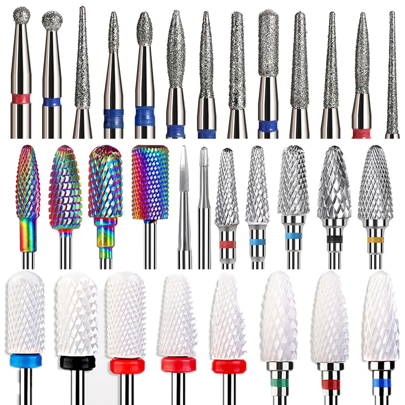 Styles Carbide Nail Drill Bits Rotate Electric Ceramic Milling Cutter For Manicure Gel Polish Remover Nail Files Pedicure
