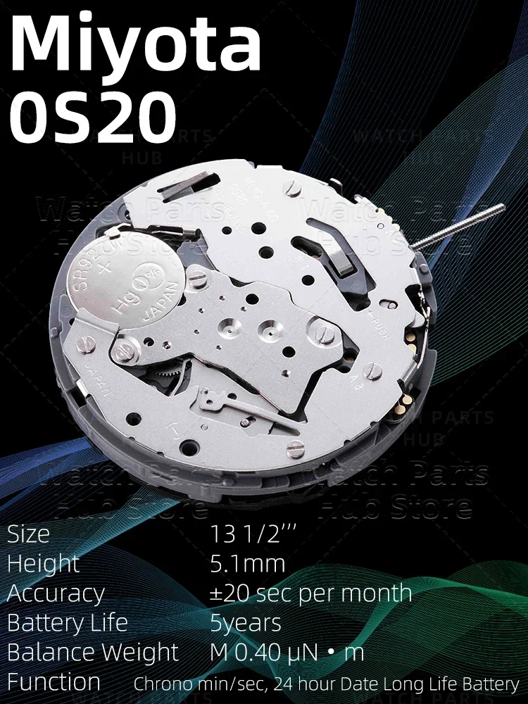 Genuine Miyota 0S20 Watch Movement Citizen OS20 Original Quartz Mouvement Automatic Movement Watch Parts