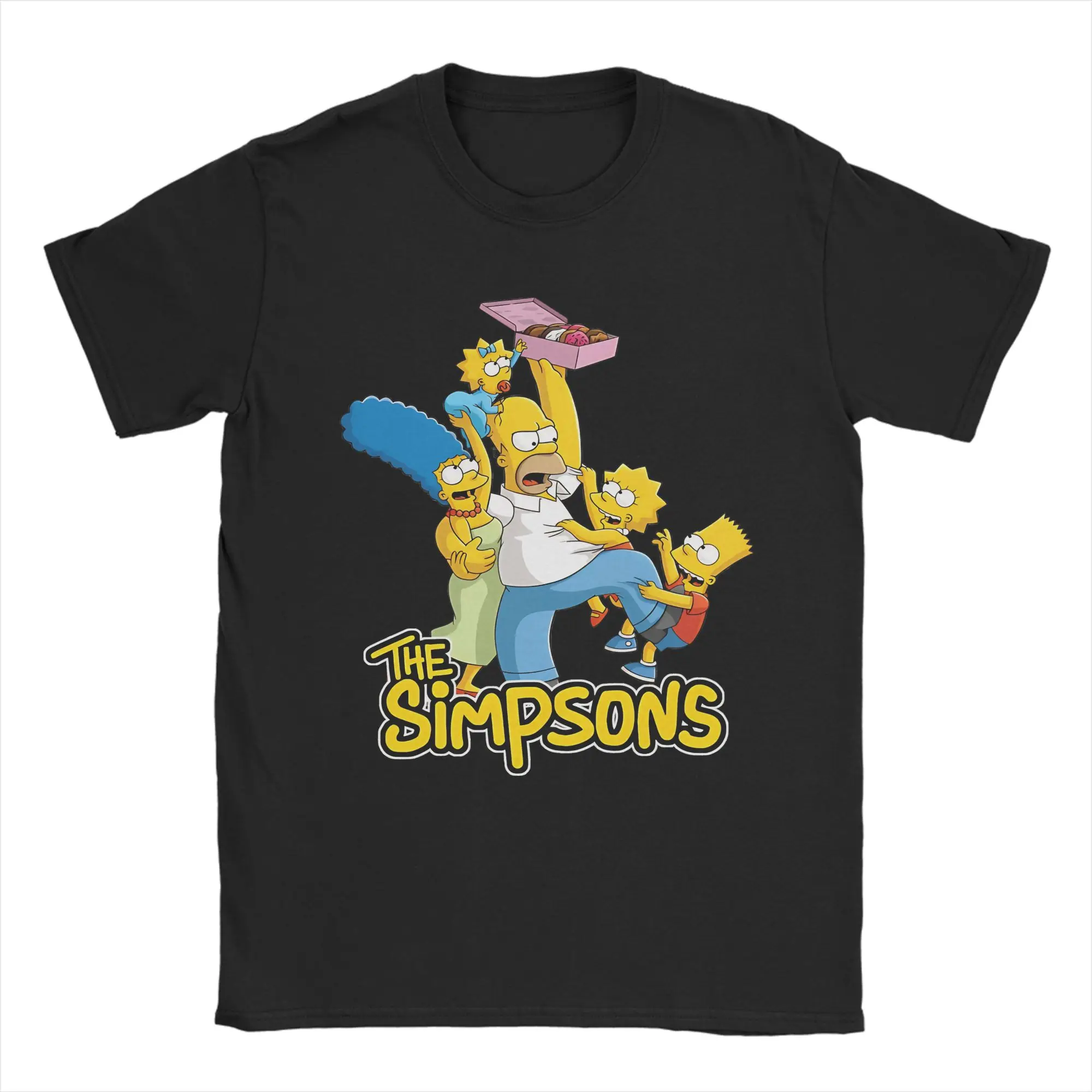 Herren- und Damen-T-Shirt „The S-Simpsons Family“ aus 100 % Baumwolle, tolle Kurzarm-T-Shirts mit Rundhalsausschnitt, 4XL, 5XL, 6XL