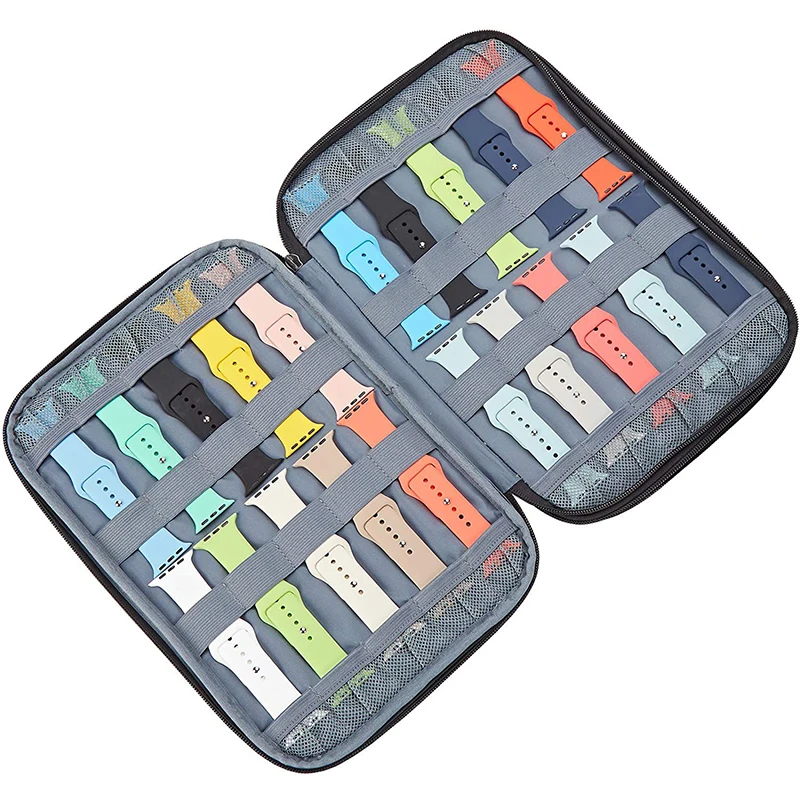 Smart Watch Organizer Case Multifunction Portable Travel for Apple Watch Strap Band Storage Bag Watchband Holder Case Pouch