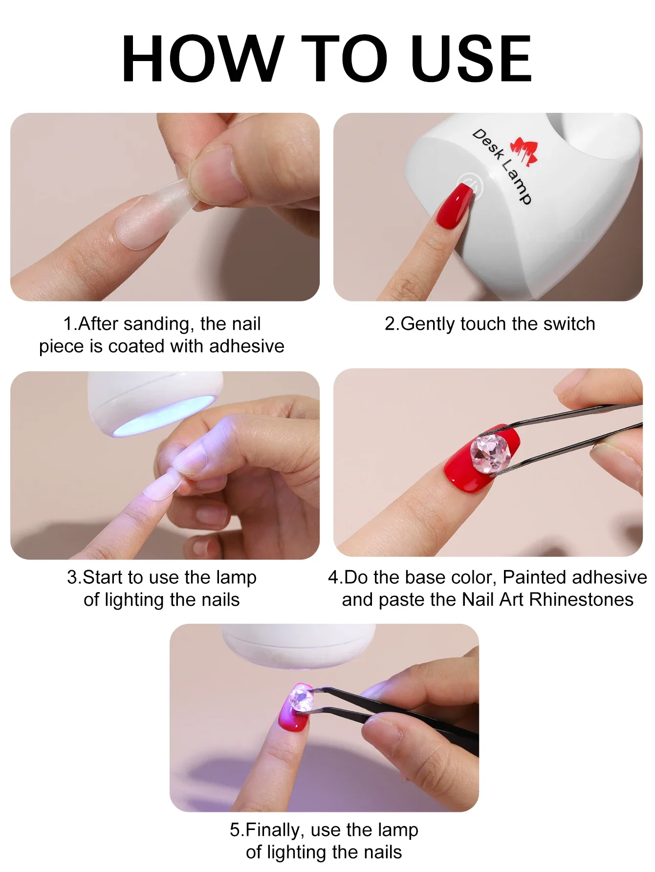 2024 Rechargeable 36W UV Light for Nails With 8 PCS LED Gel Nail Lamp Portable Nail Dryer for Curing Gel Polish USB for Home DIY