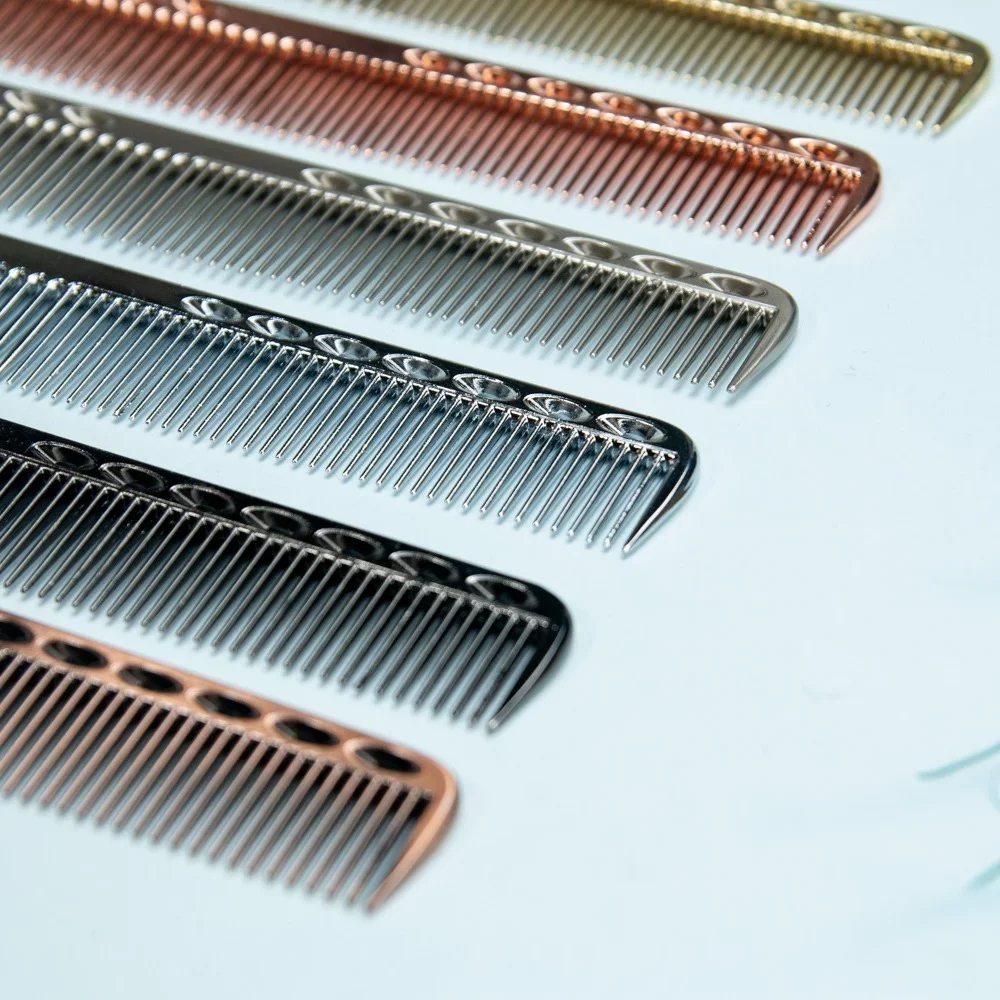 Aluminuml Metal Anti-static Hair Comb Professional Hairdressing Combs Hair Cutting Dying Brush Barber Tools Salon Accessaries 3 Aluminuml Metal Anti-static Hair Comb Professional Hairdressing Combs Hair Cutting Dying Brush Barber Tools Salon Accessaries - Image 3