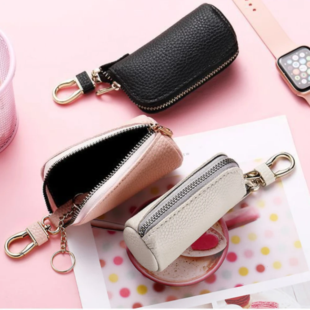 Multifunctional Mini Key Bag Men Women Keychain Fashion Simple Home Zipper Car Key Case Large-Capacity Travel Storage Organizer