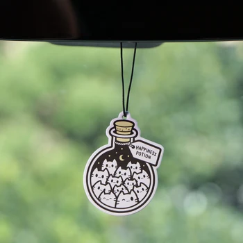 Cute Cat Deodoranti per auto Compresse per aromaterapia per auto Specchietto retrovisore Decorazioni pendenti Accessori per auto Pendenti interni 1