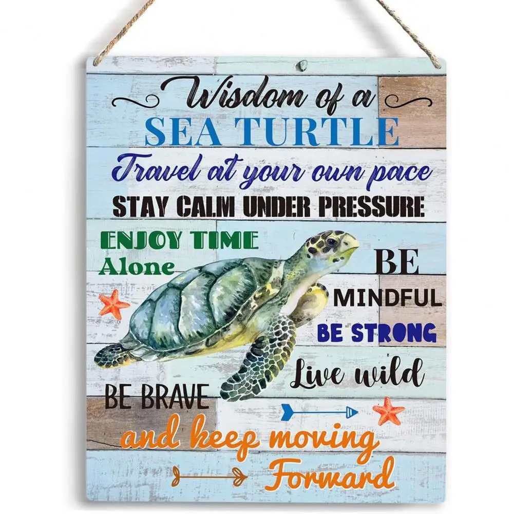 

Room Turtle Painting Sea Turtle Wooden Painting Modern Artwork for Room Bedroom Office Decor Handcrafted Wall Art Decoration