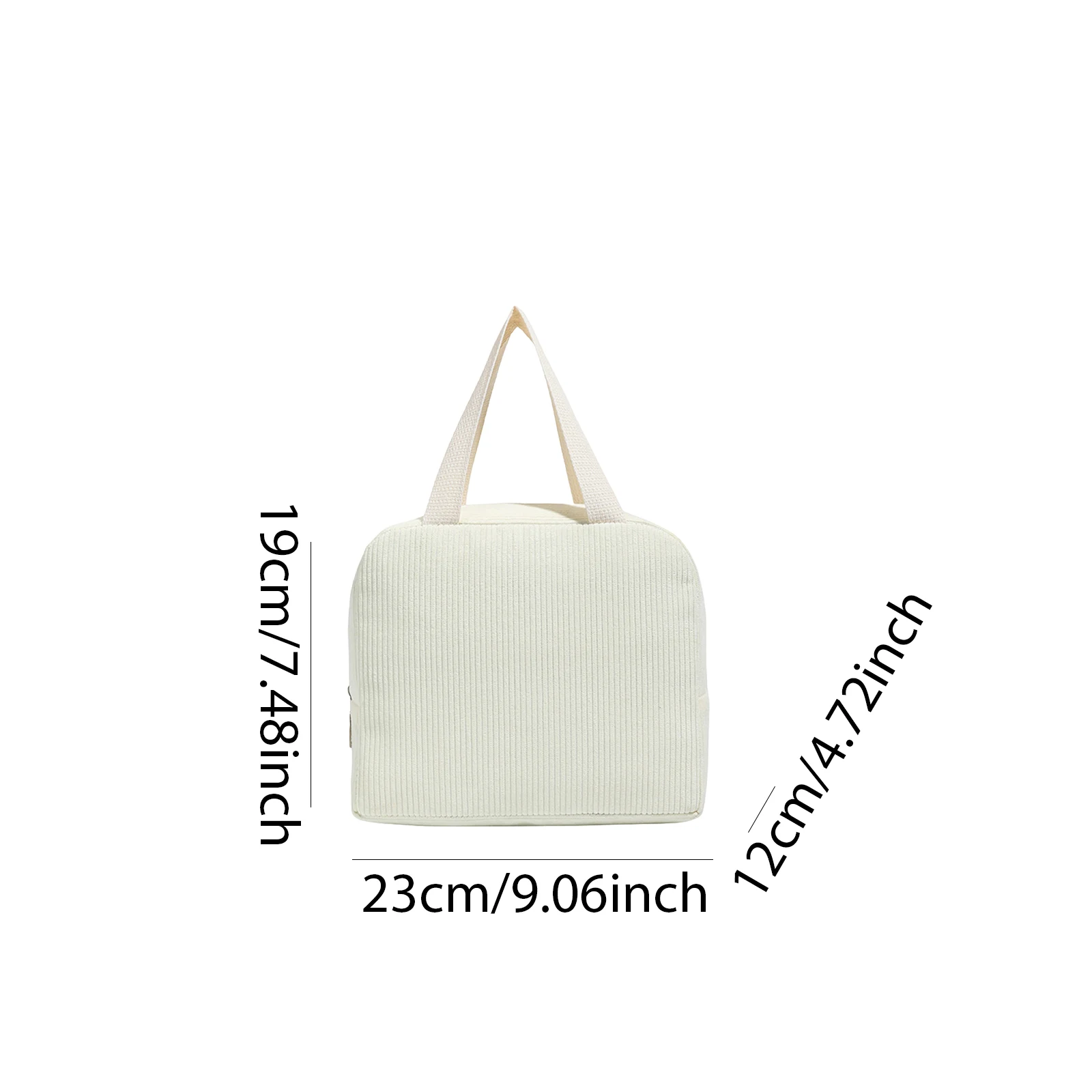 Corduroy Mini Handbag Portable Food Storage Pouch Lightweight Cosmetic Makeup Bag Reusable for Women Ladies