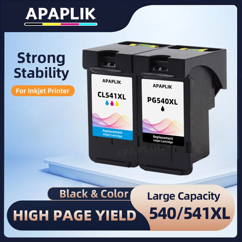 Apaplik 540Xl 541Xl Compatibile Per Canon Pg 540 Cl 541 Pg-540 Cartuccia Pixma Mg3150 Mg3550 Mg4250 Mg3250 Mg3255 Mg4150 Stampante