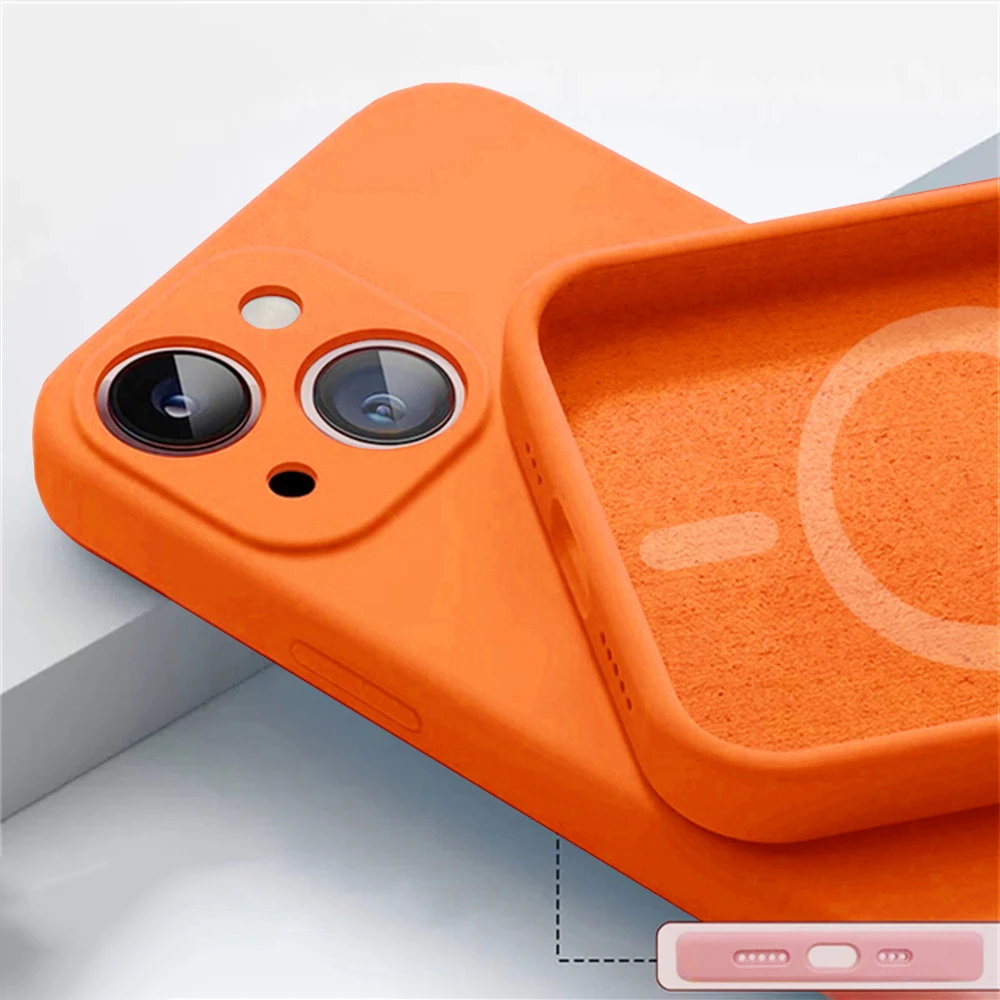 ตัวเลือกสินค้า เคสซิลิโคนเหลวแม่เหล็ก Magsafe สำหรับ iPhone 14/13/12 คุณภาพดี